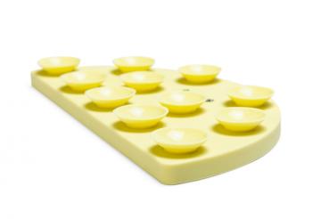 Preview: Schleckplatte Regenbogen - 20 x 10 cm